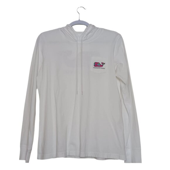 Vineyard Vines Christmas Women's MEDIUM Long Sleeve Hooded Shirt - Picture 2 of 8
